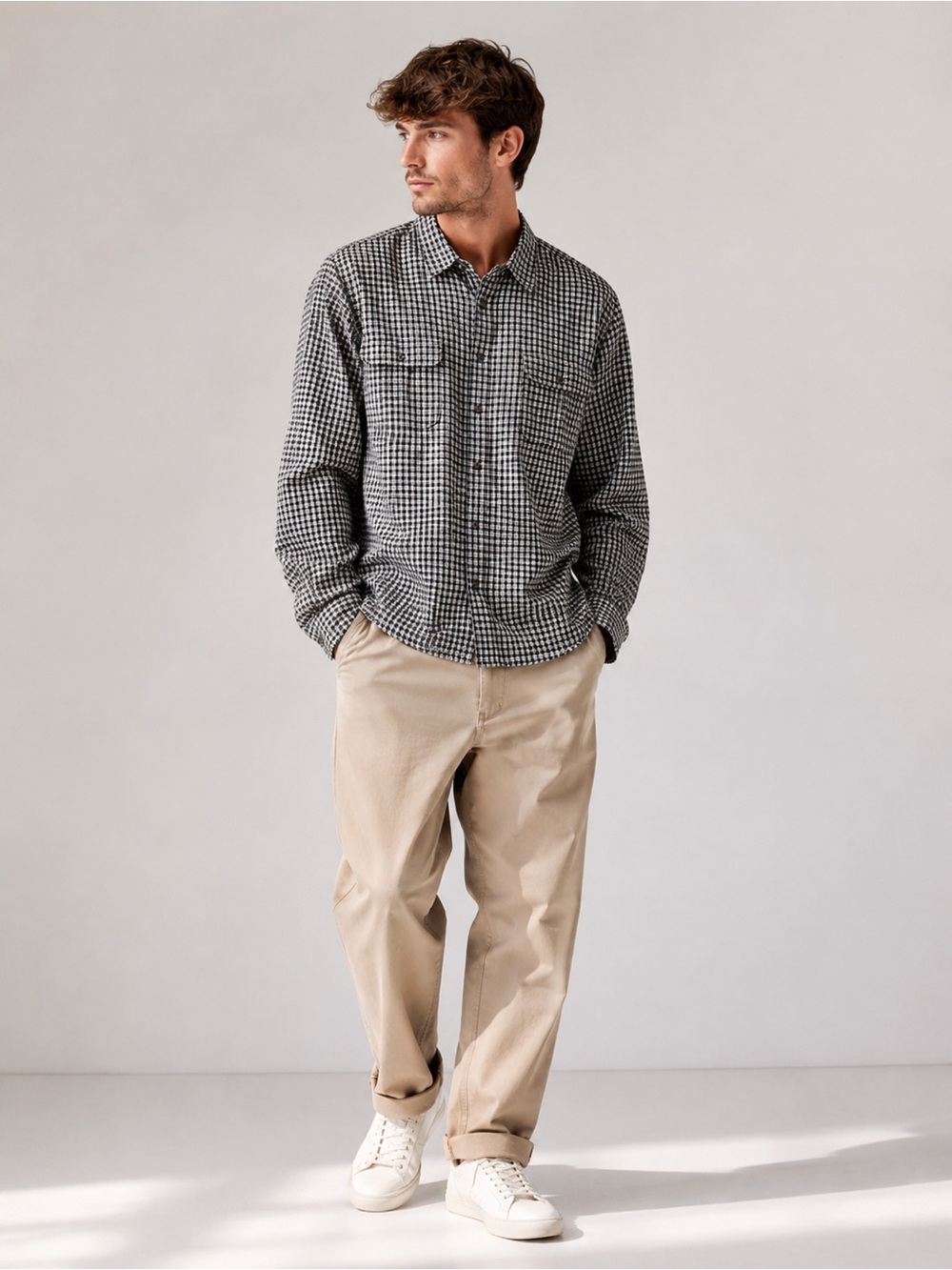 GAP Men’s XL 100% Cotton Plaid Long Sleeve Button-Up Shirt NWT